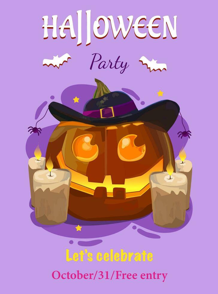 Halloween,Pumpkin Party poster,banner ,invitation card vector