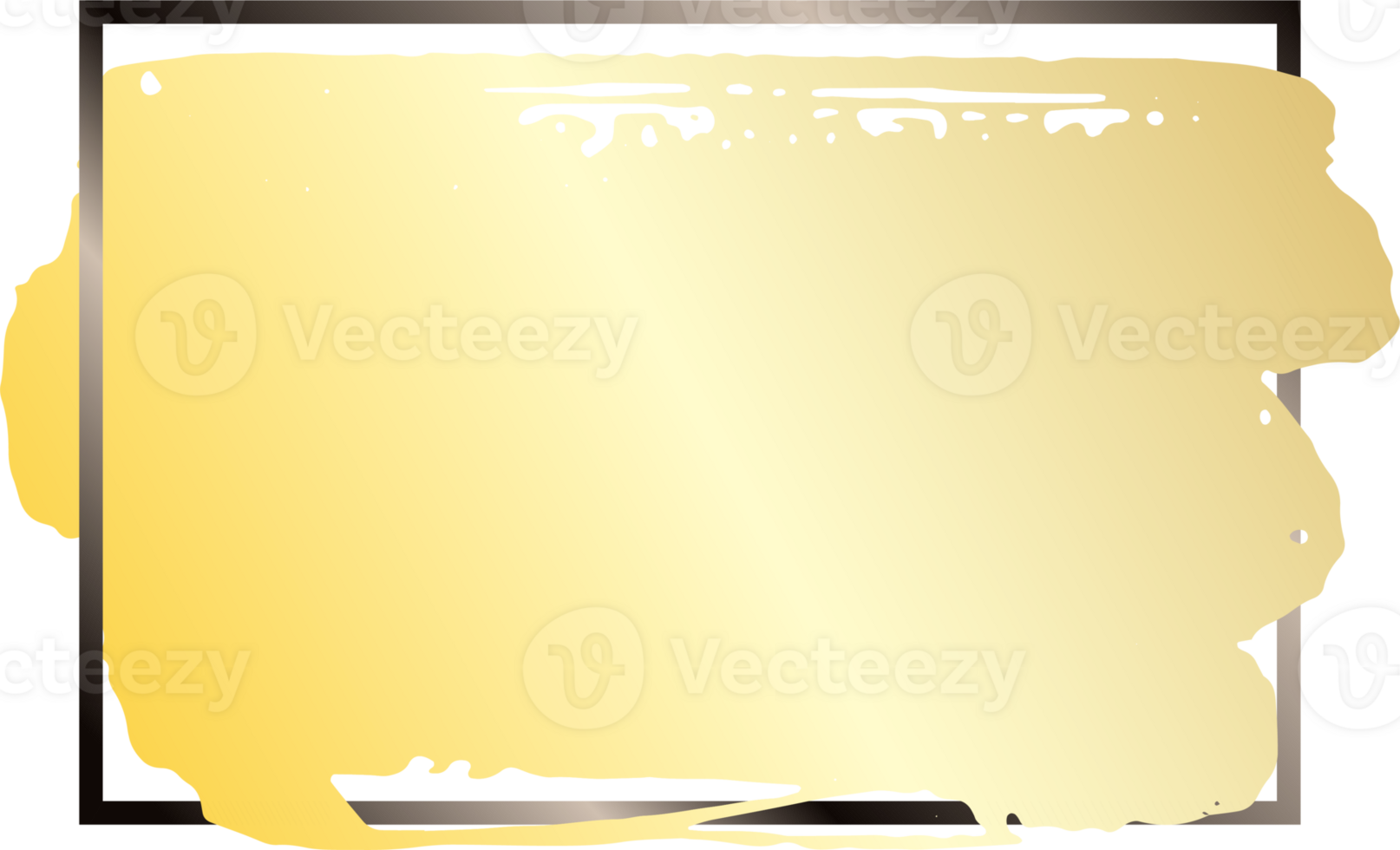 Gold brush strokes frame. png