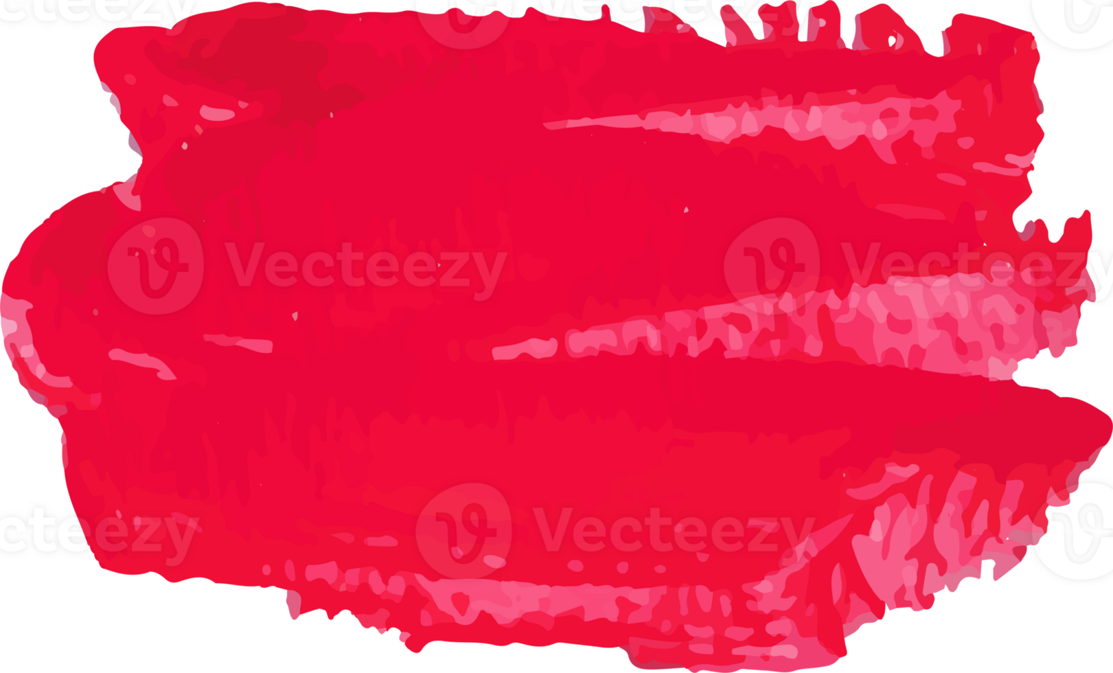 Red hand paint brush stroke. png