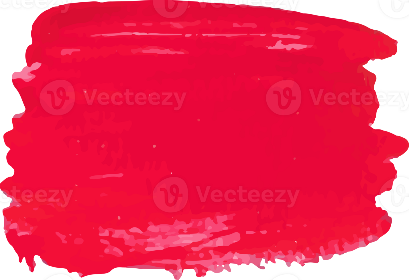 Red hand paint brush stroke. png