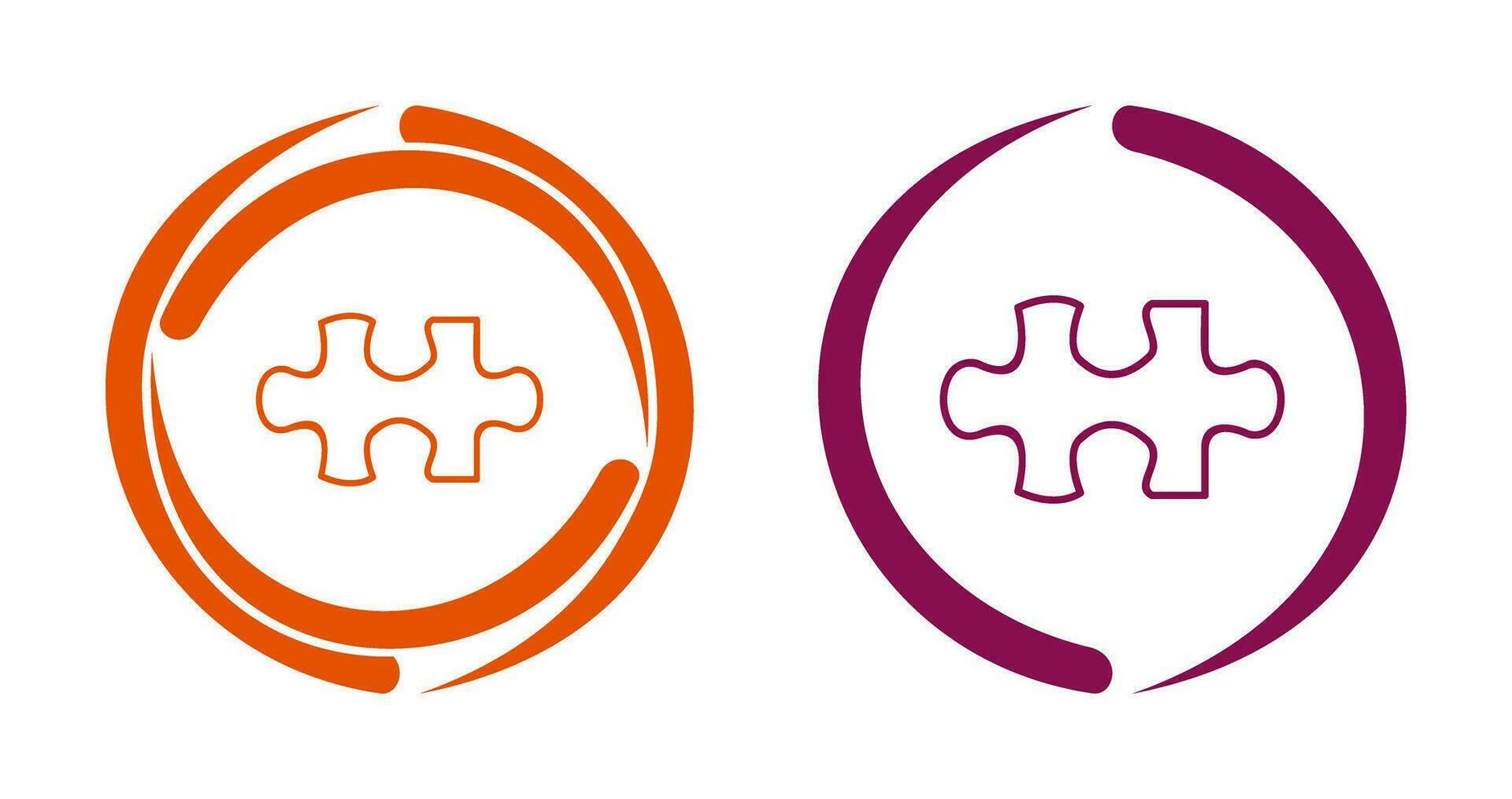 Unique Puzzle Piece Vector Icon