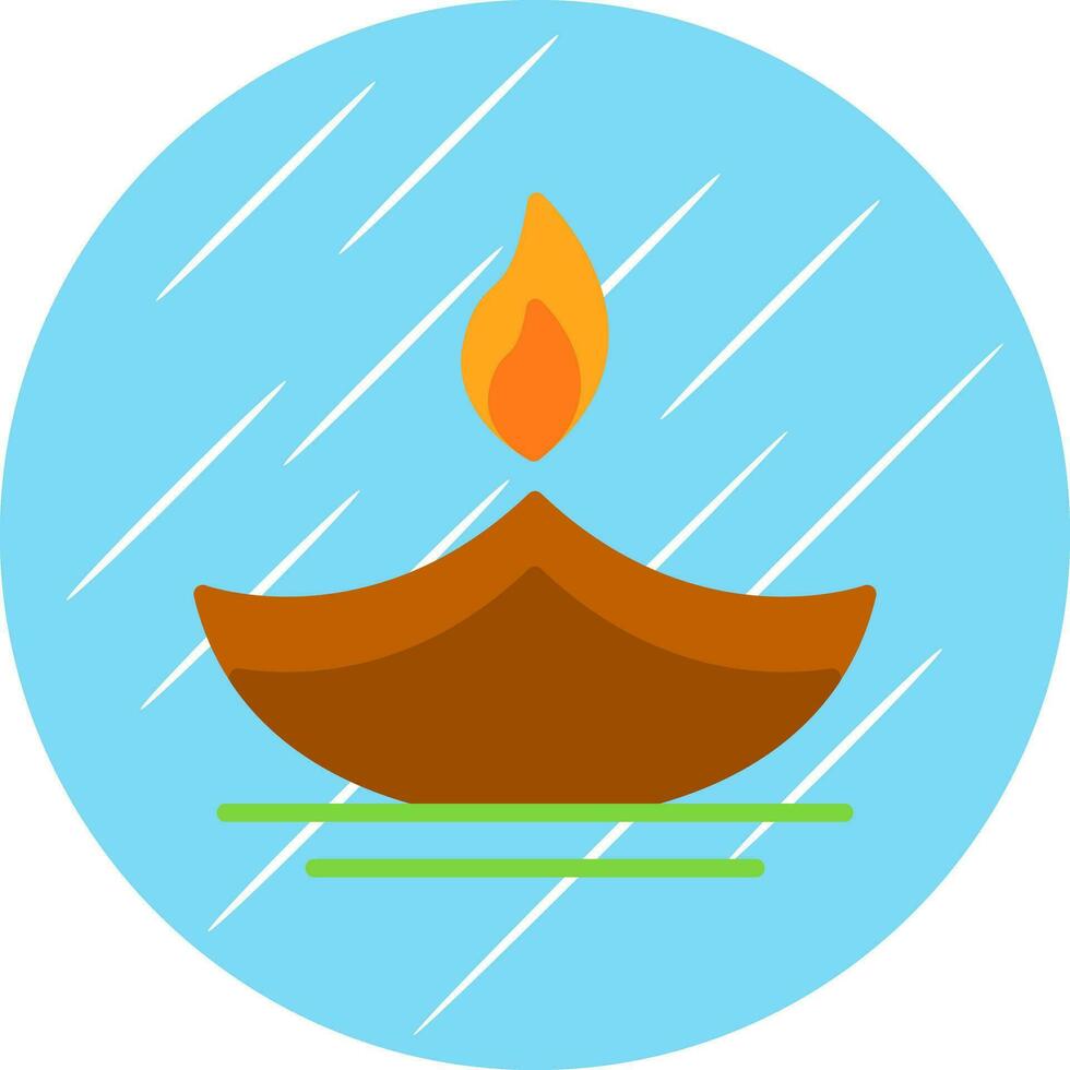 Oil Lamp Vector Icon Design