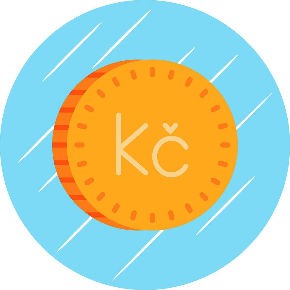 Czech Koruna Vector Icon Design