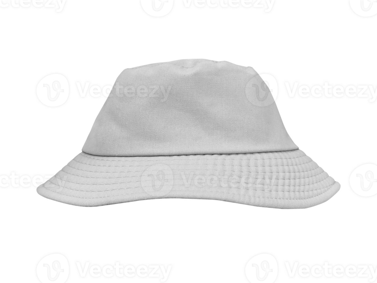 White bucket hat isolated PNG transparent
