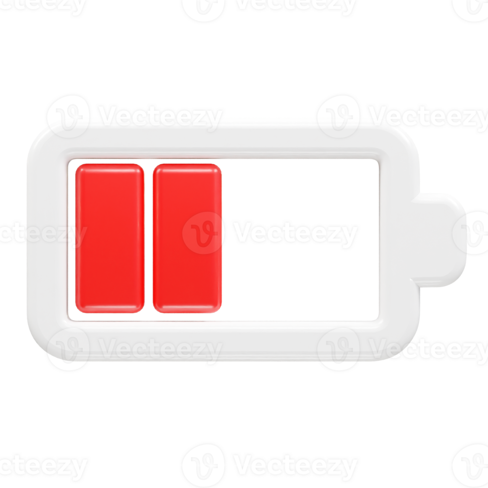 Charging battery icon 3d rendering illustration png