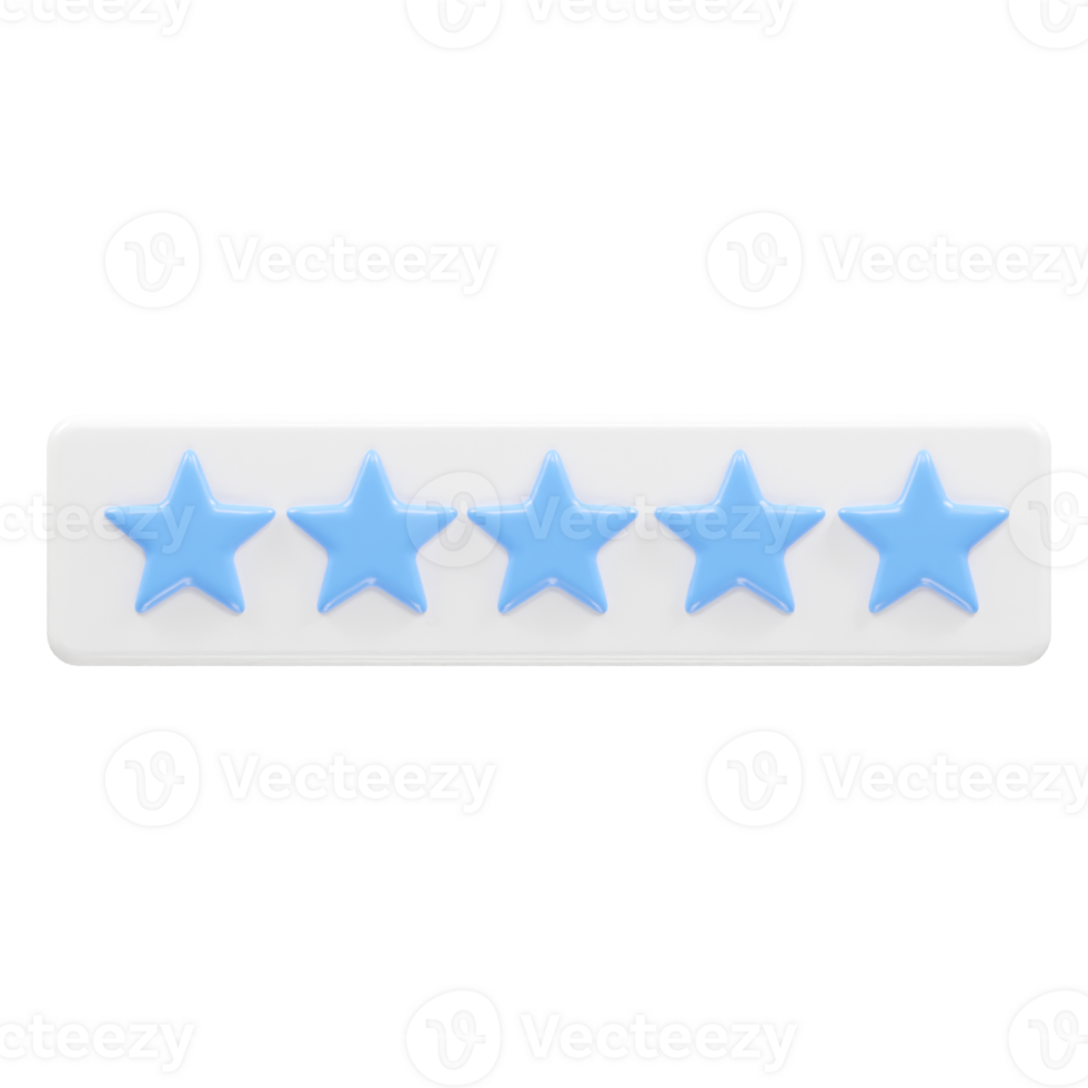 Star icon 3d rendering illustration element png