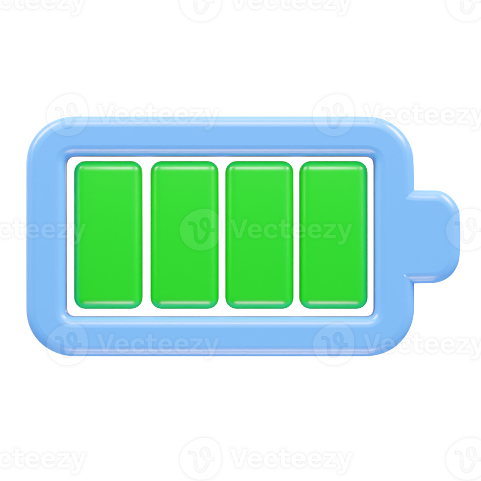 Charging battery icon 3d rendering illustration png