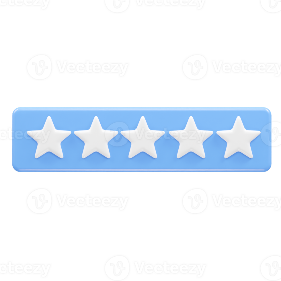 Star icon 3d rendering illustration element png
