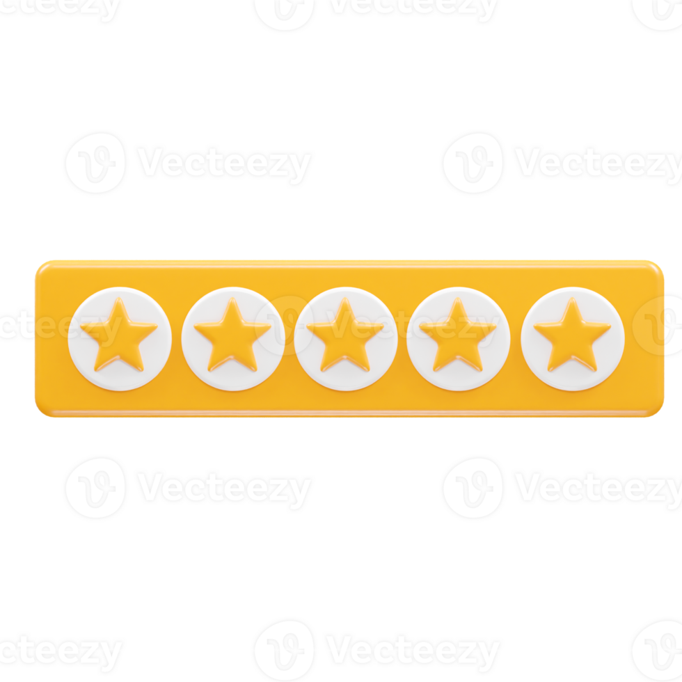 Star icon 3d rendering illustration element png