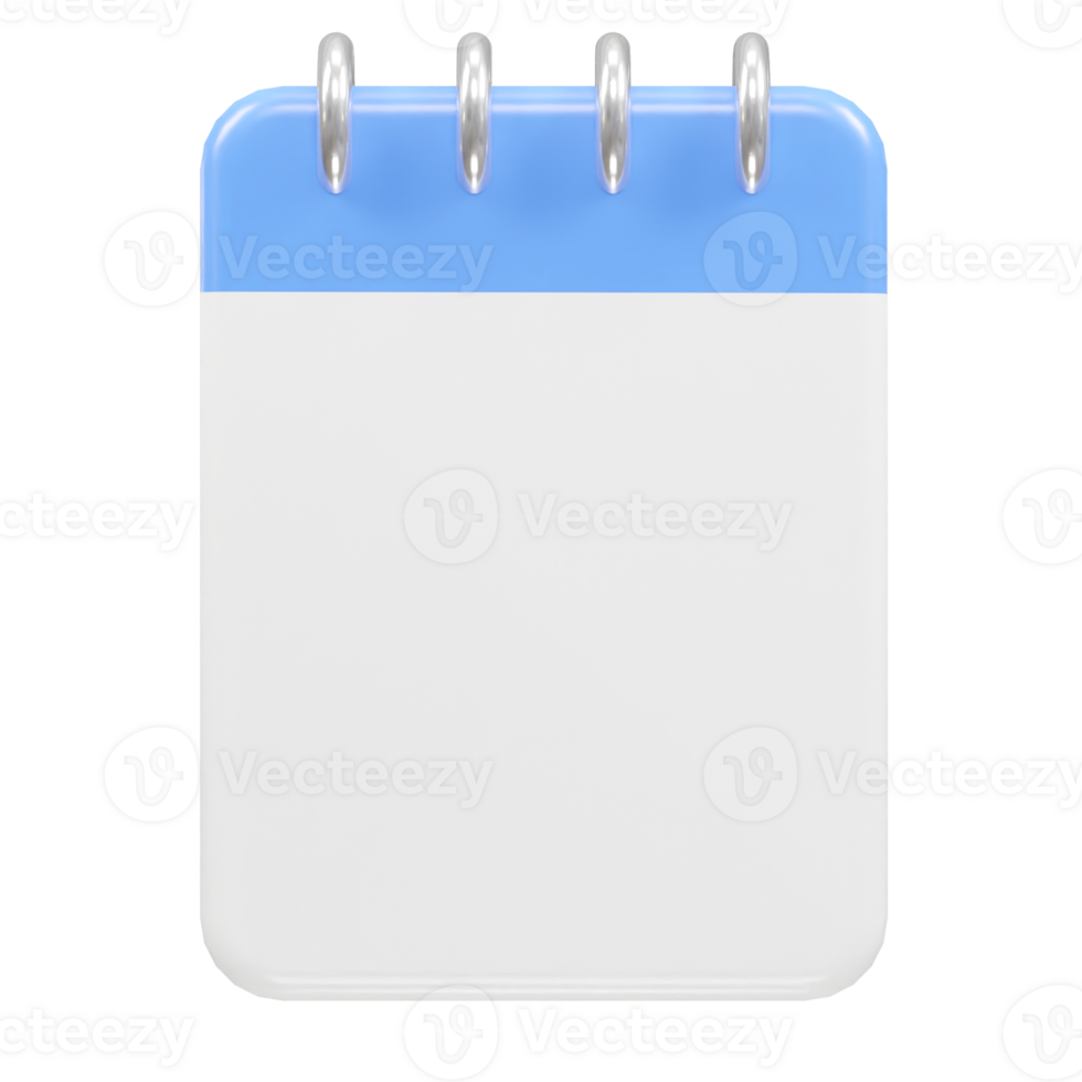 Notebook icon 3d render illustration transparent png