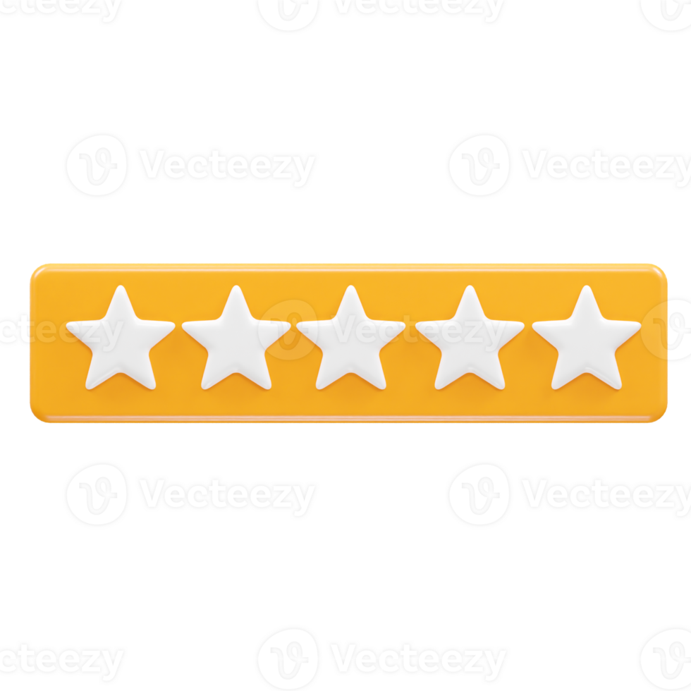 Star icon 3d rendering illustration element png