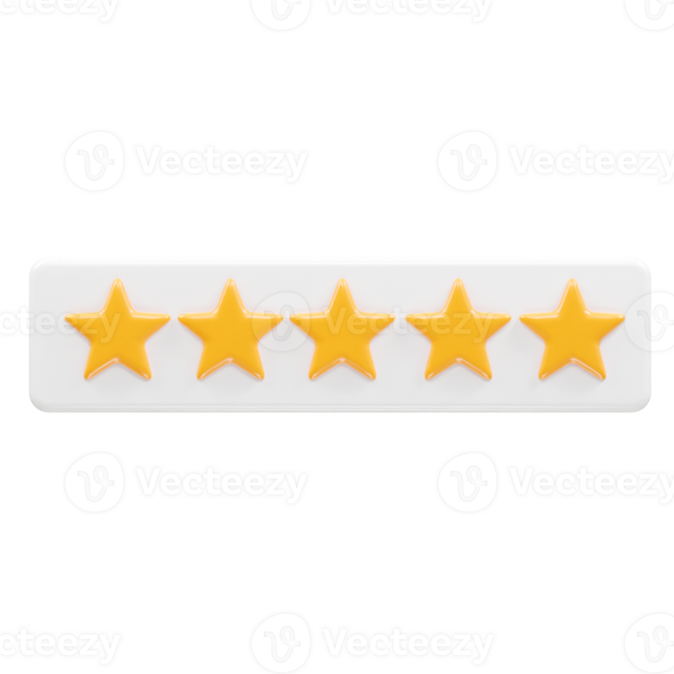 Star icon 3d rendering illustration element png