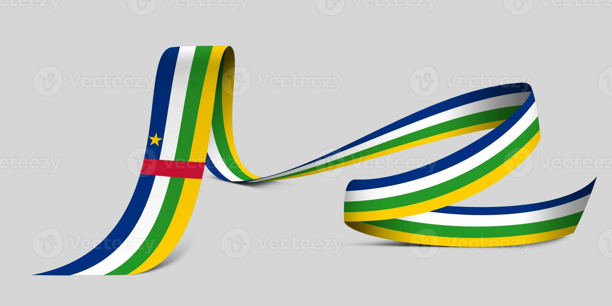 3D Flag on ribbon photo