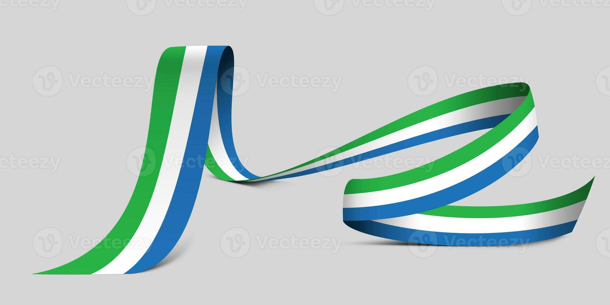 3D Flag on ribbon photo