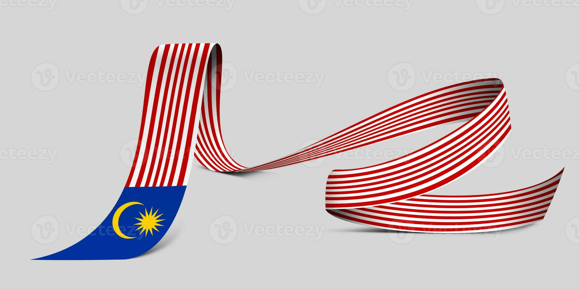 3D Flag on ribbon photo