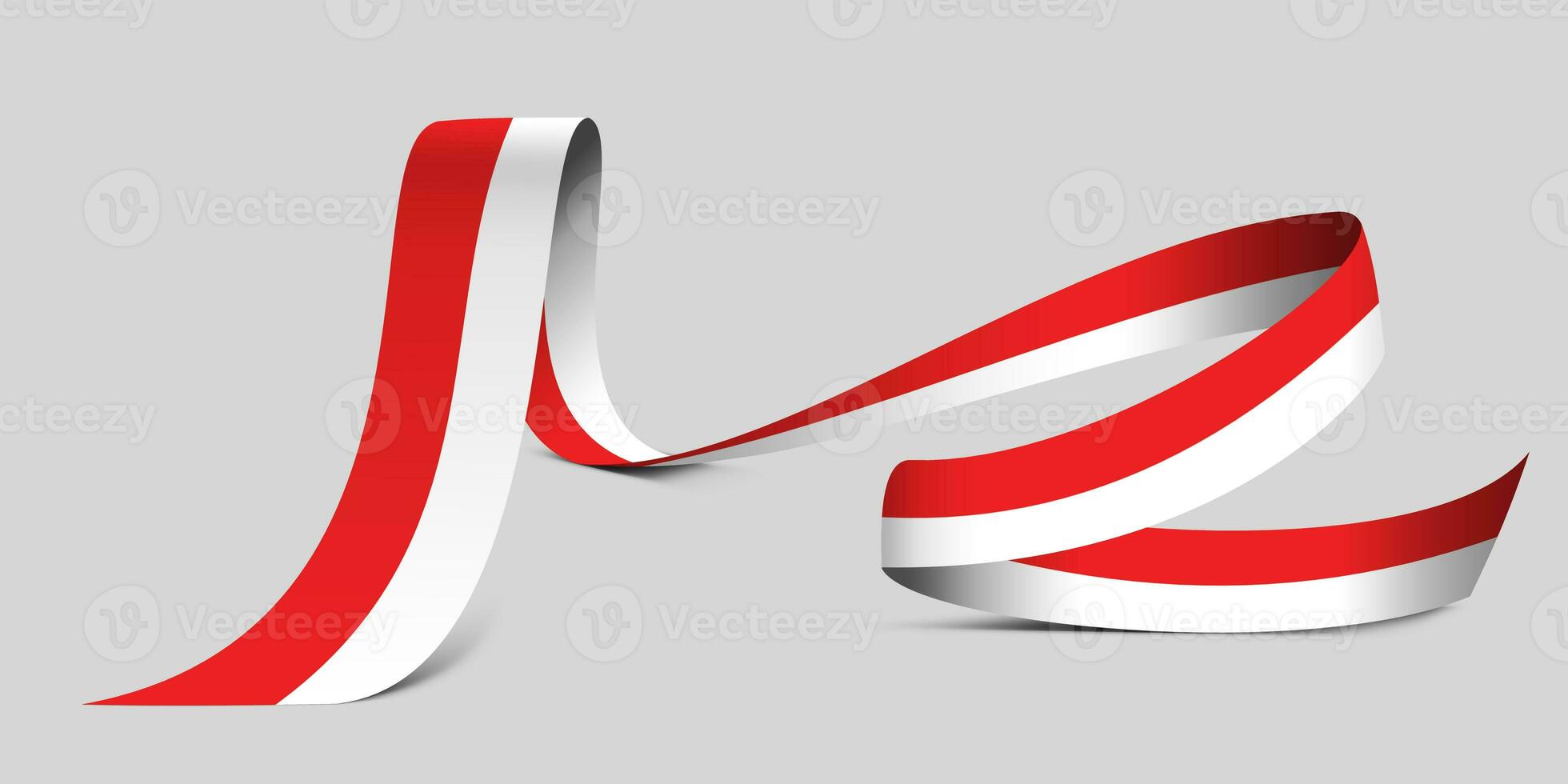 3D Flag on ribbon photo
