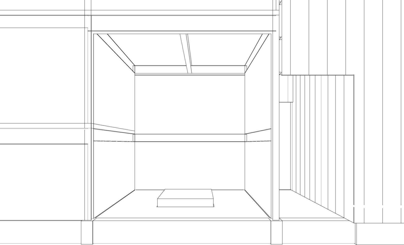 3d ilustración de edificio estructura vector