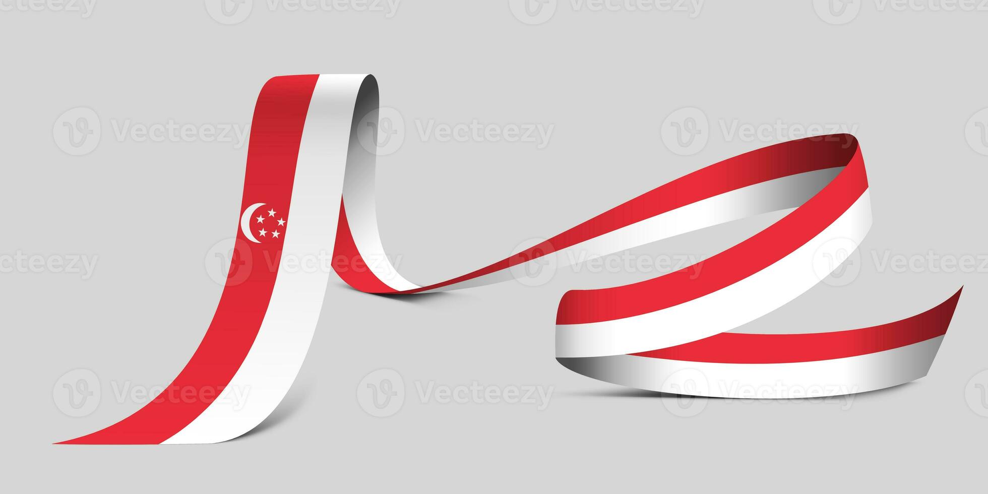 3D Flag on ribbon photo