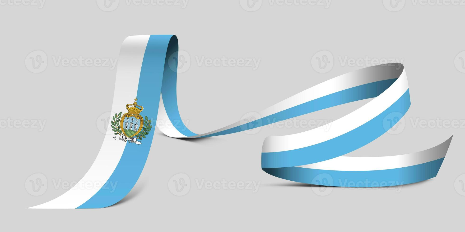 3D Flag on ribbon photo