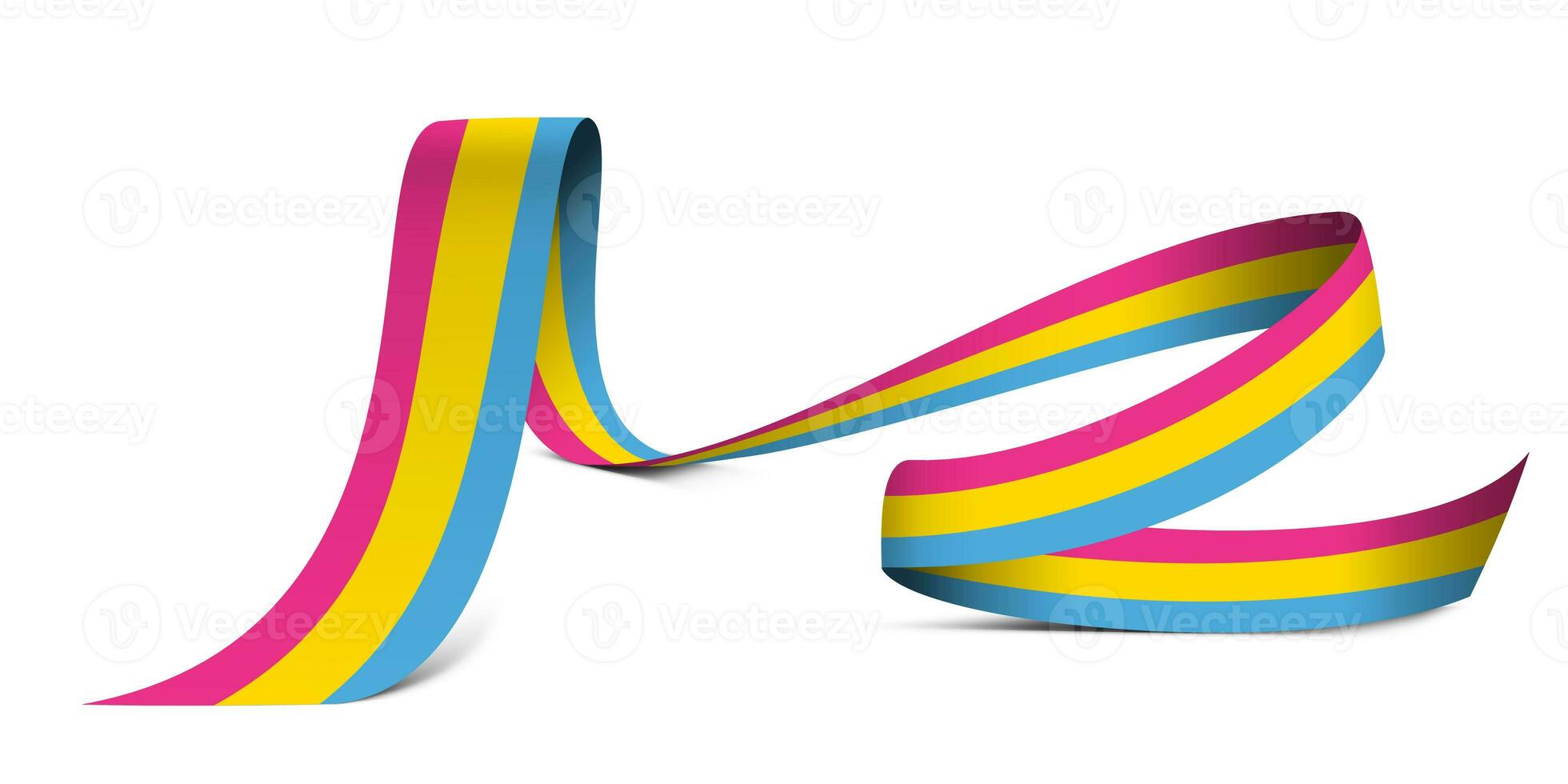 3d illustration Pansexual flag photo