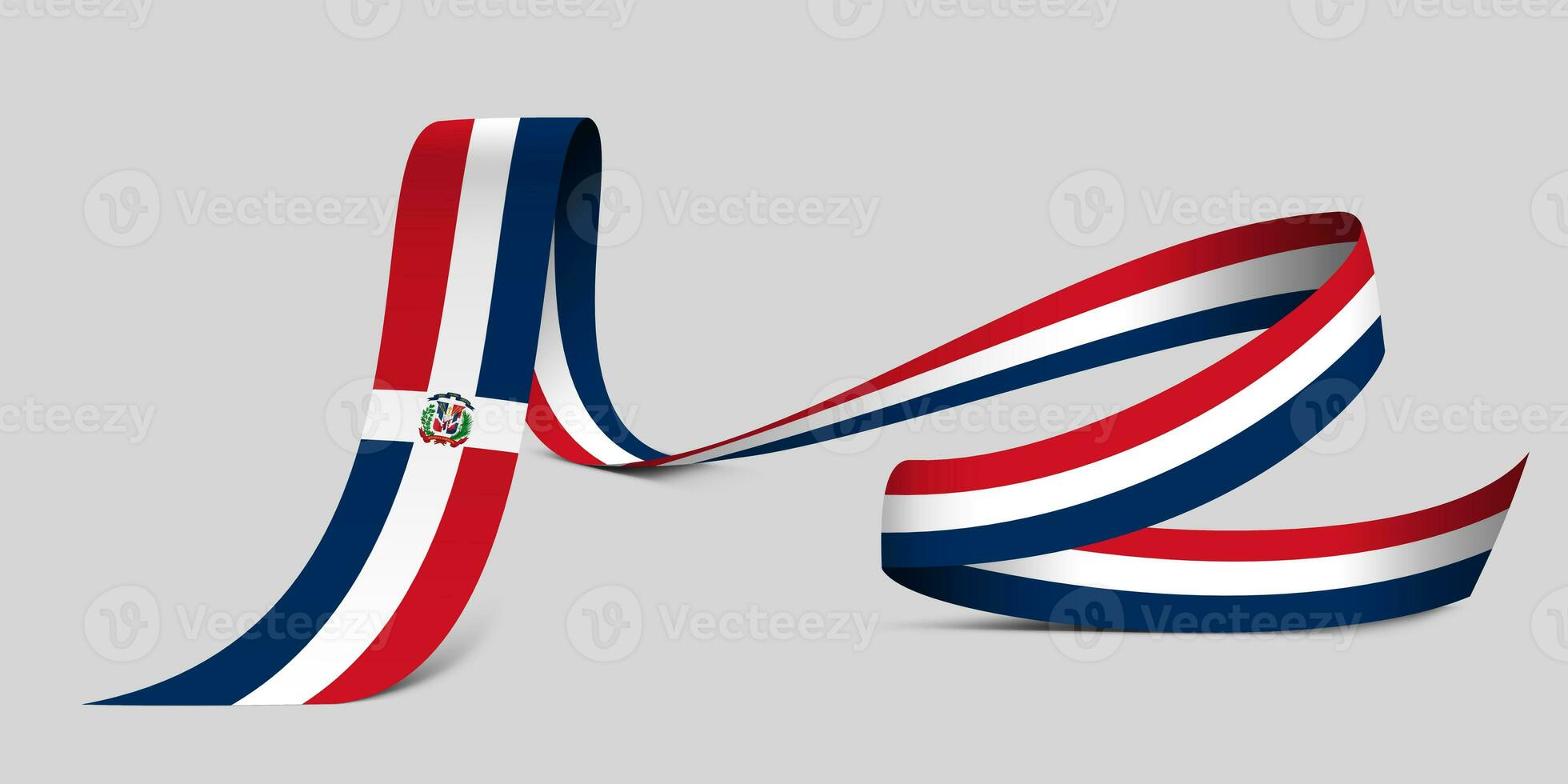 3D Flag on ribbon photo