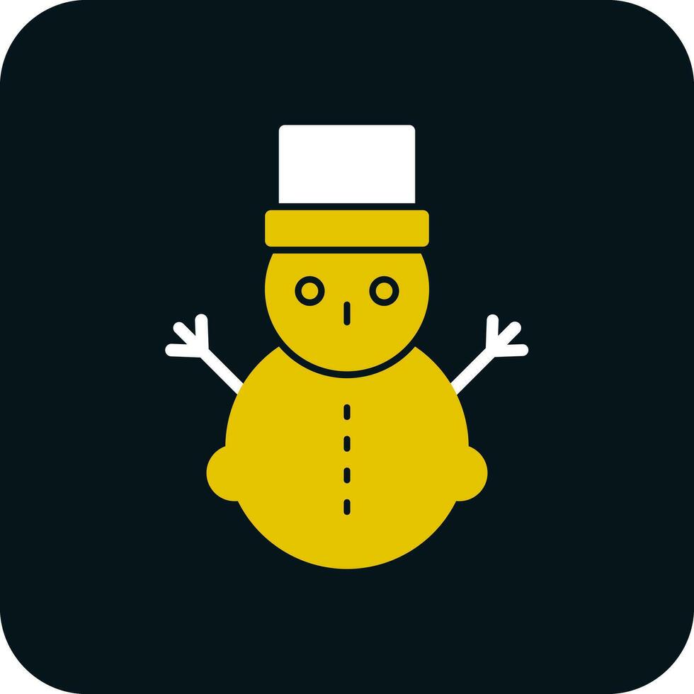 Snowman Vector Icon Design