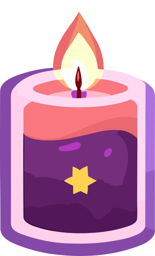 Cute magic candle ai generative png