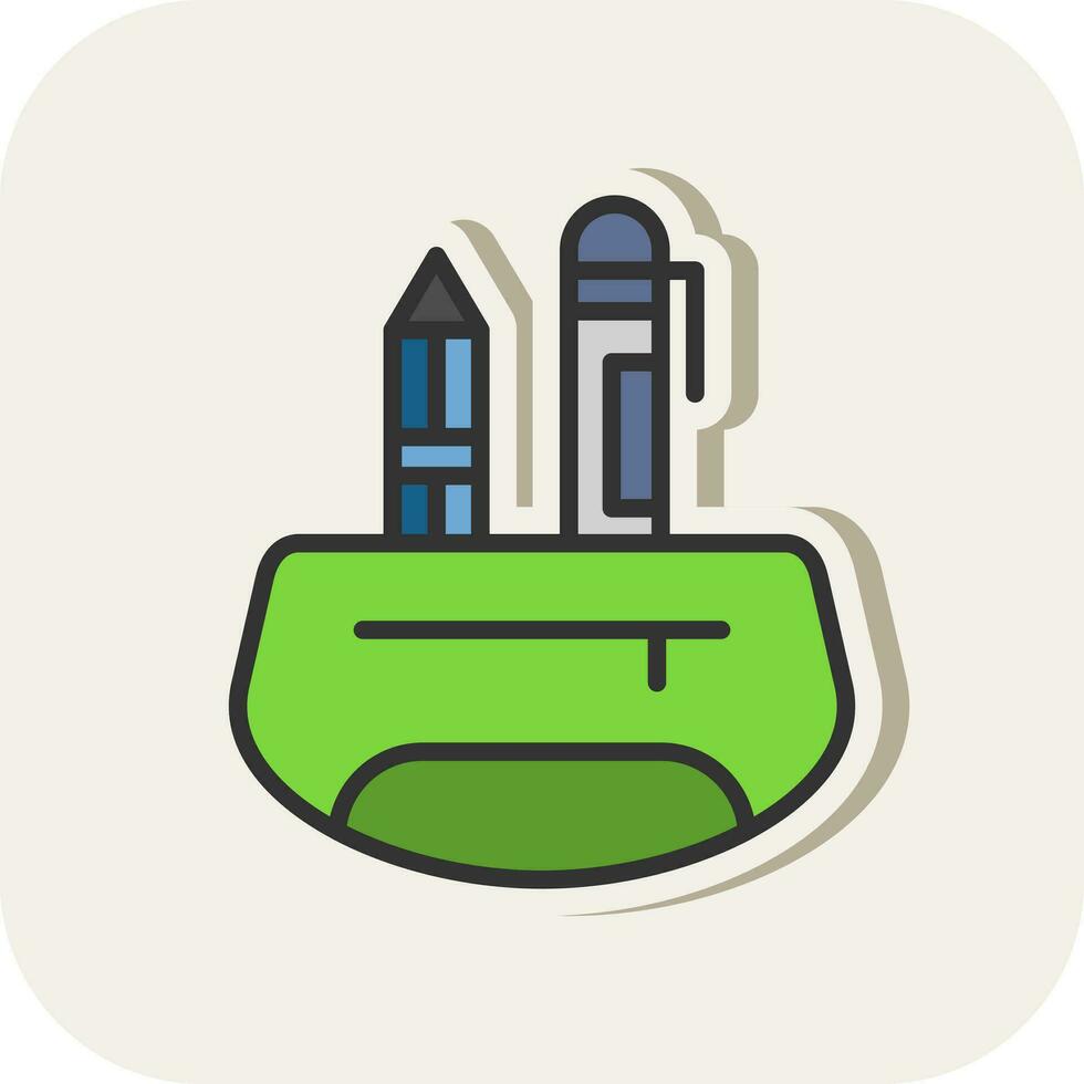 Pencil Case Vector Icon Design