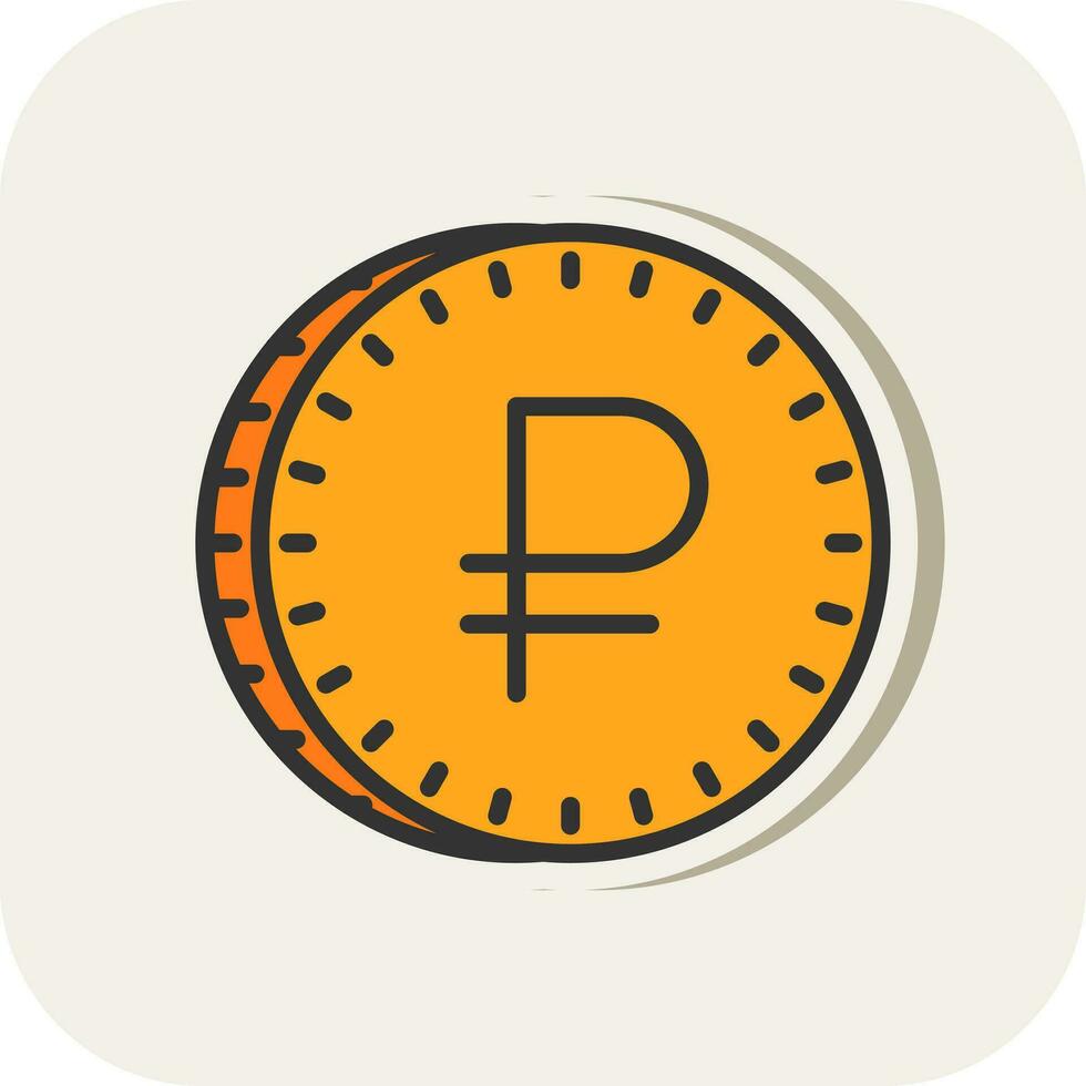 Ruble Vector Icon Design