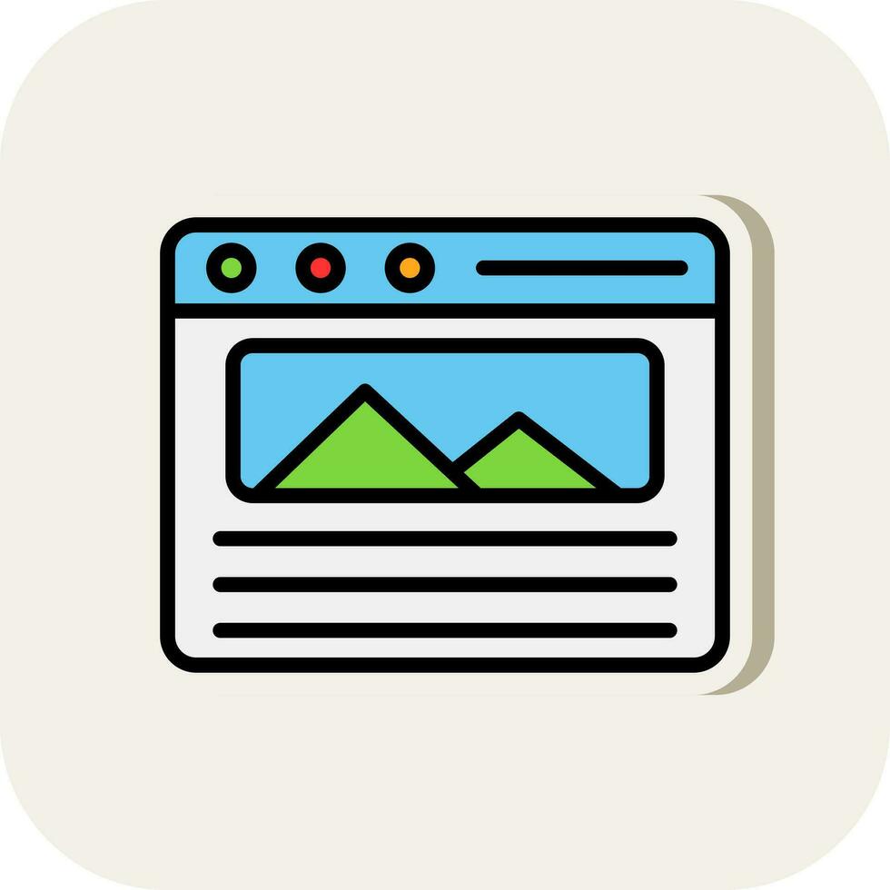 Landing Page Vector Icon Design