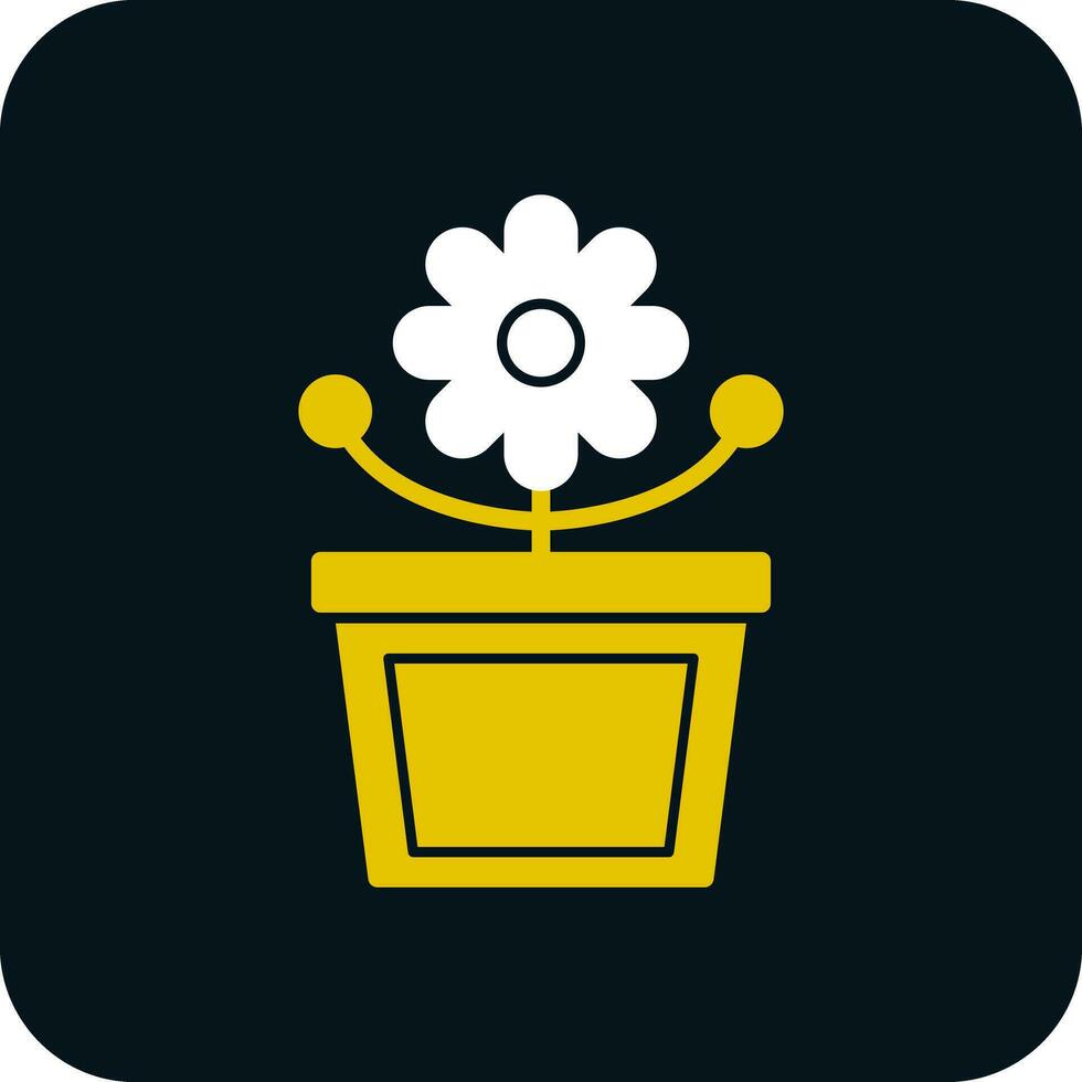 Flower Pot Vector Icon Design