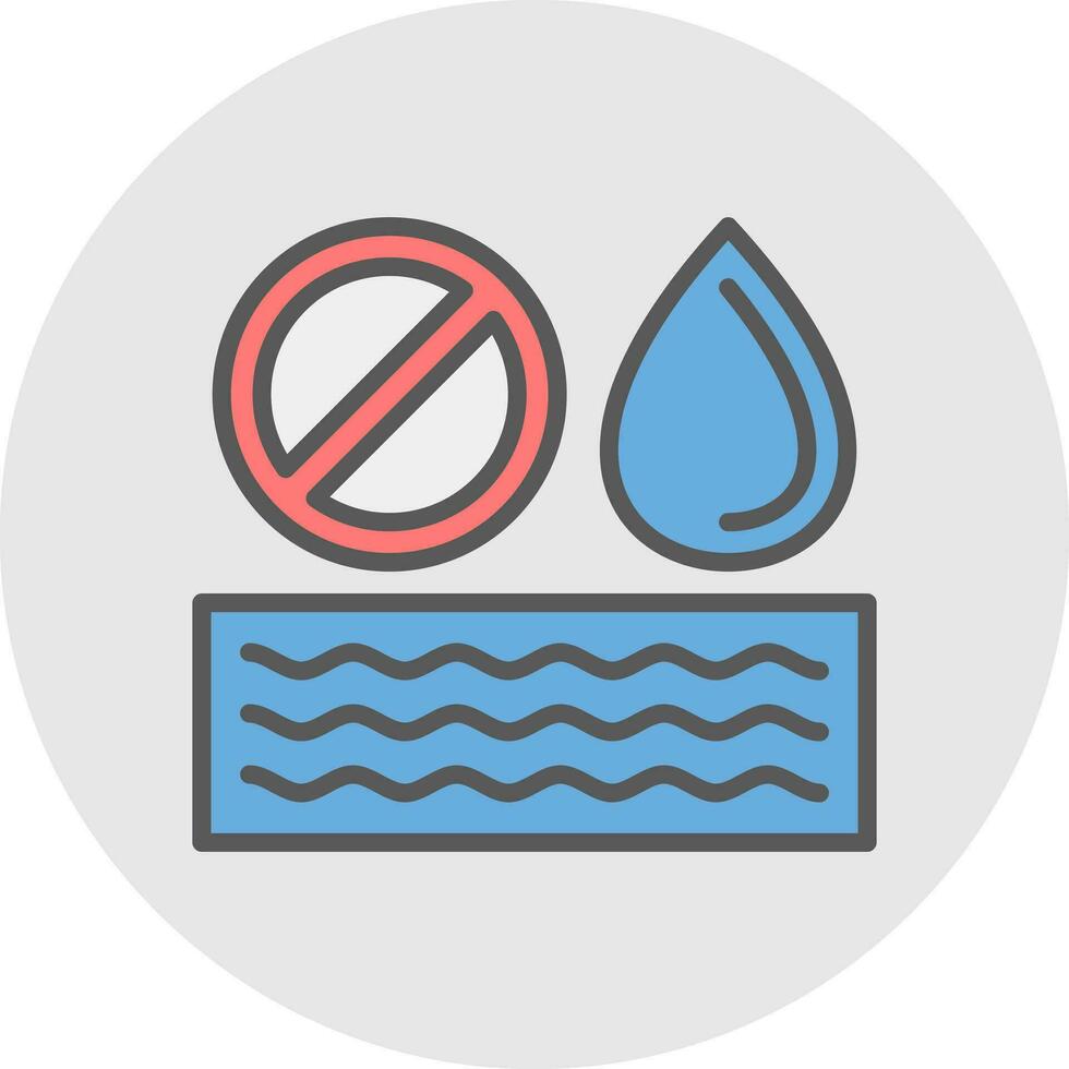 No Water Vector Icon Design