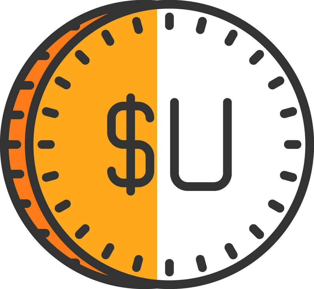 uruguayo peso vector icono diseño