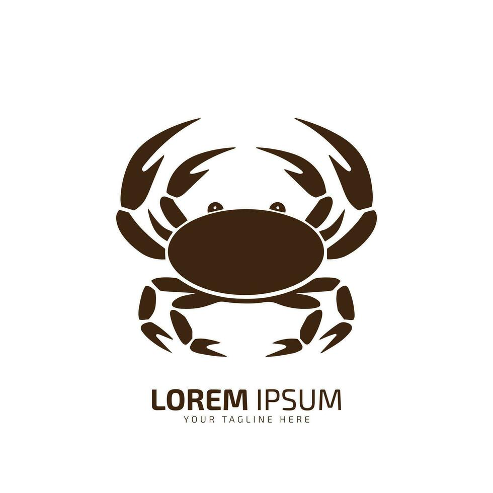 minimal and abstract logo of crab icon crab vector silhouette