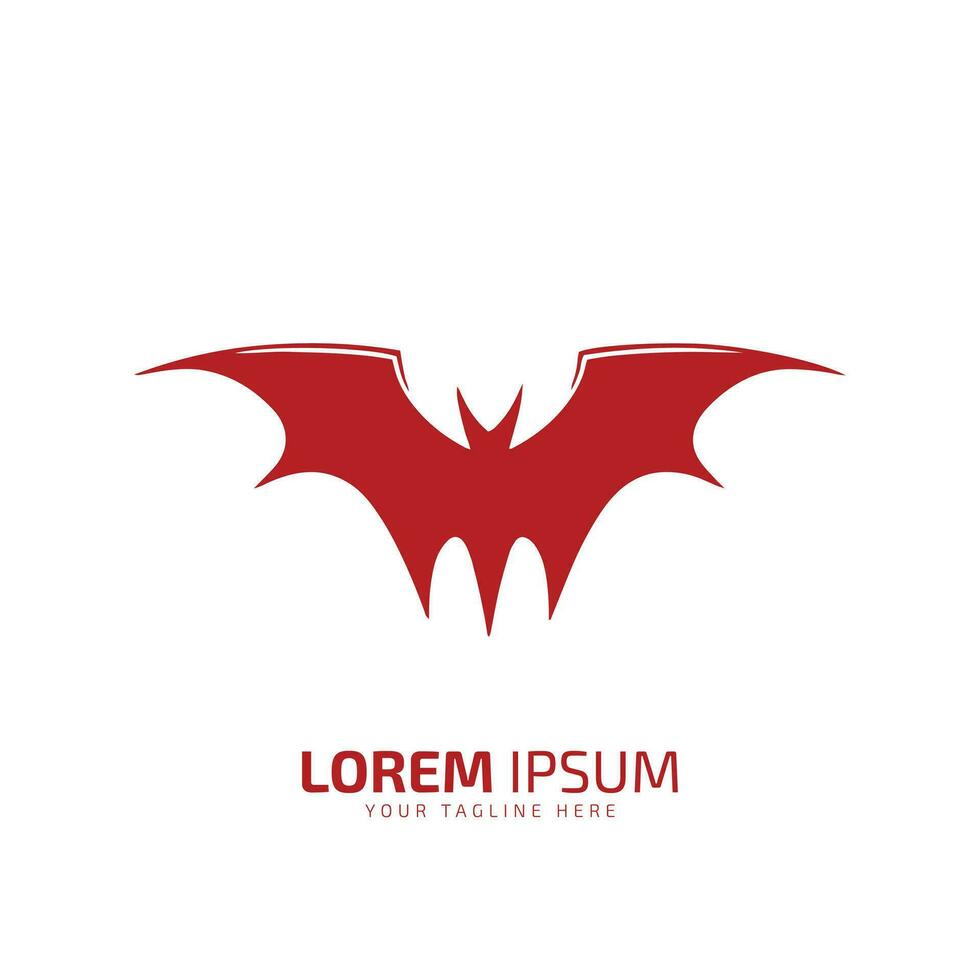 minimal and abstract logo of bat icon bat vector silhouette isolated design