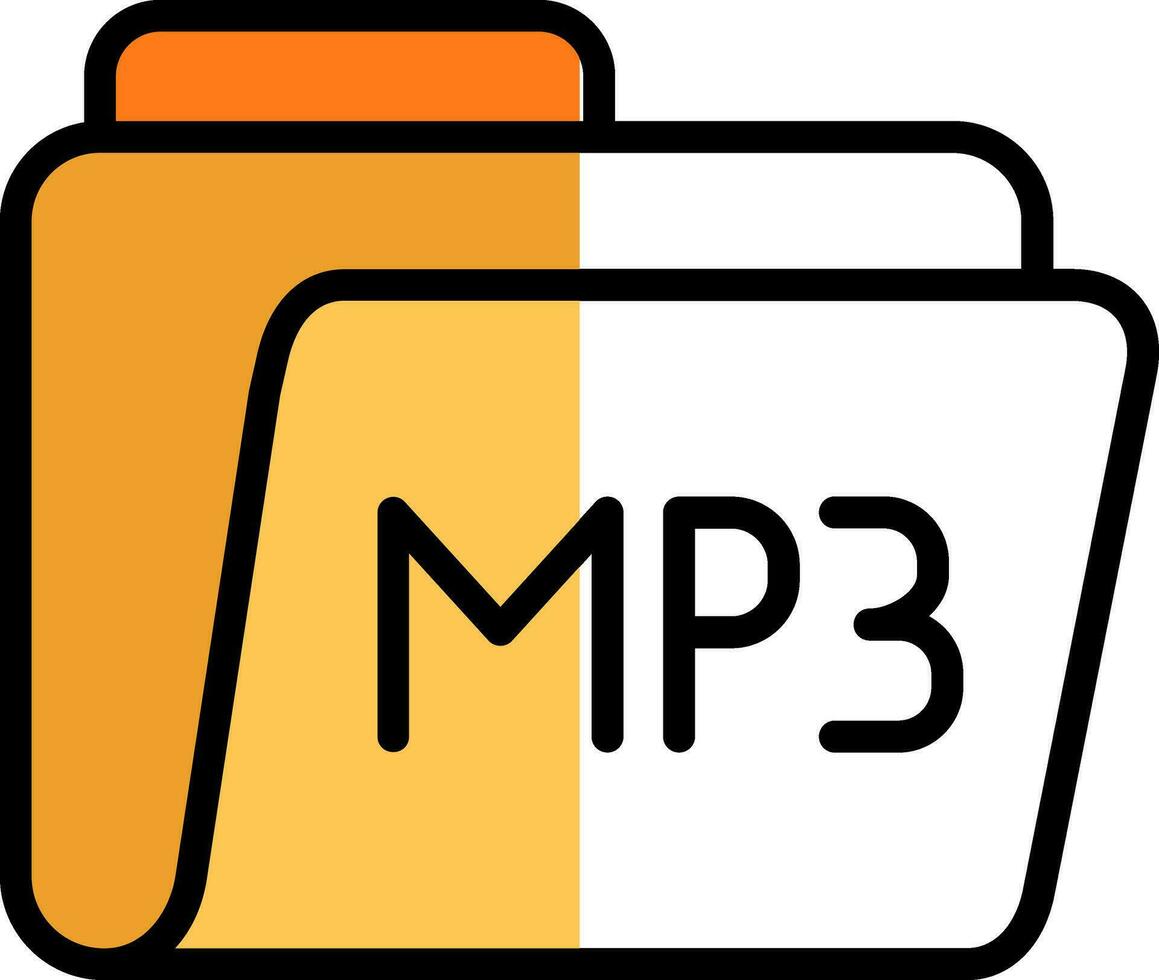 diseño de icono de vector de mp3