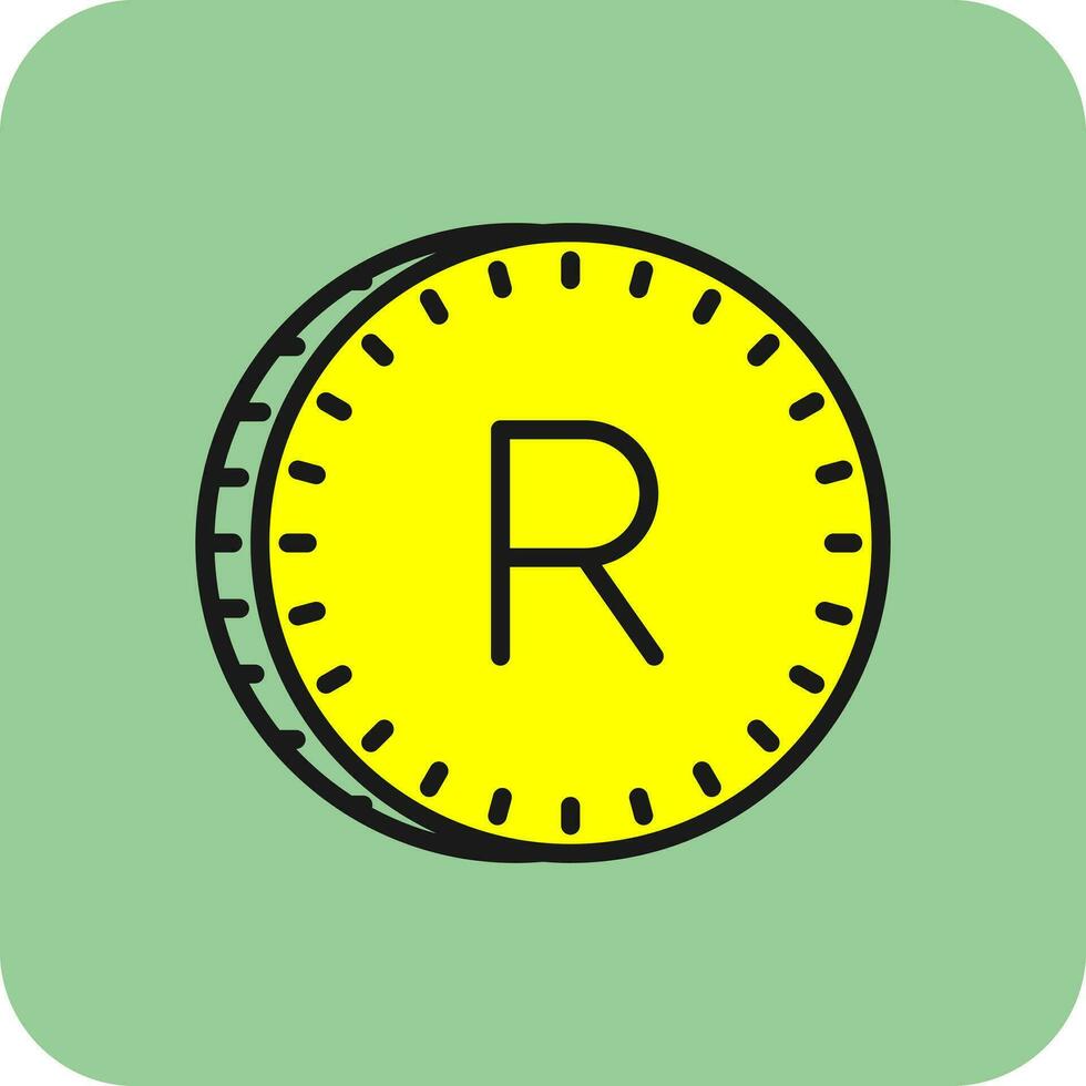 South African Rand Vector Icon Design