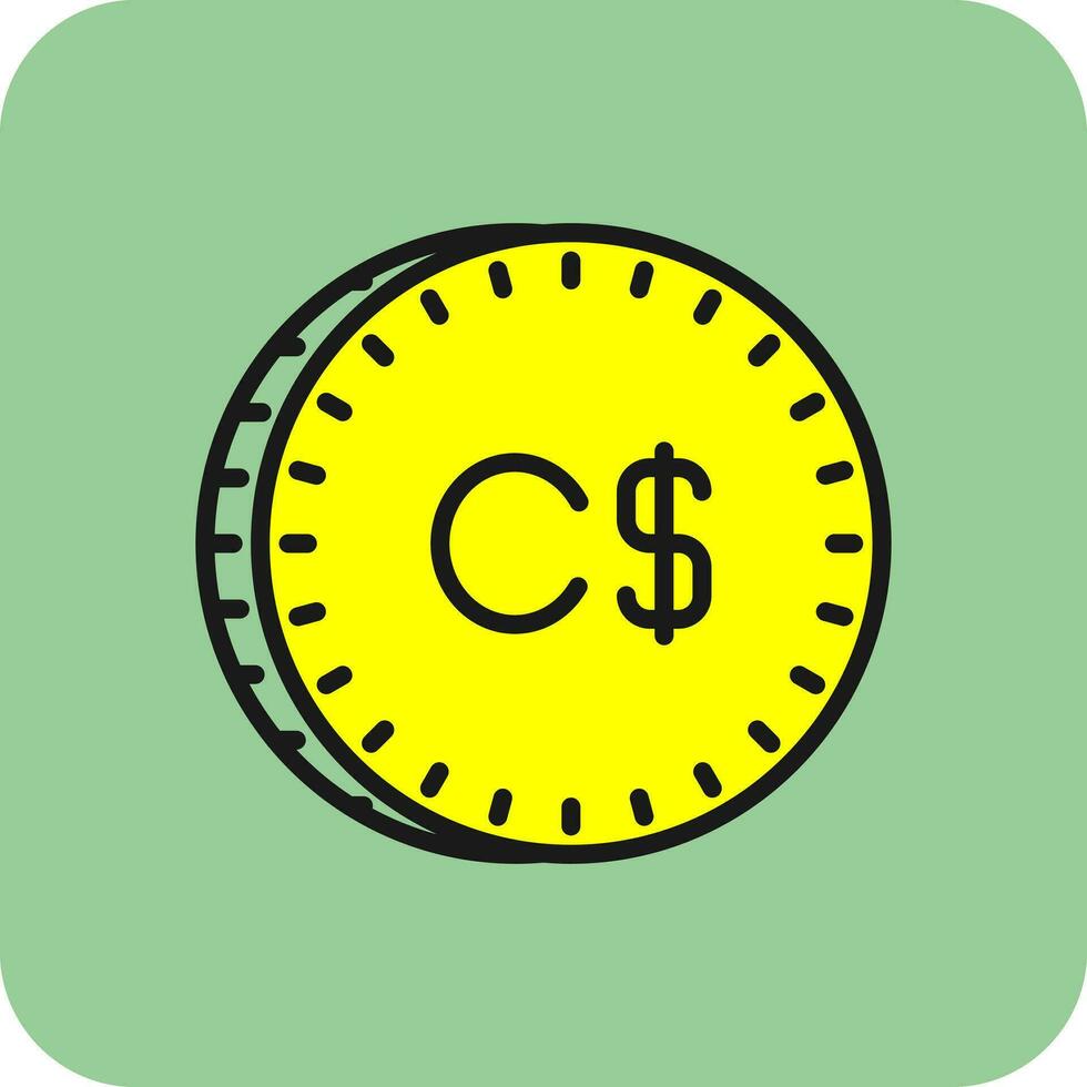 Canadian Dollar Vector Icon Design