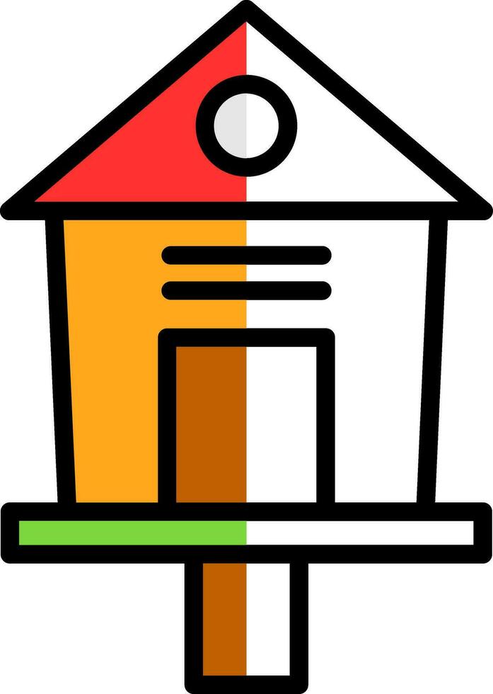 Bird House Vector Icon Design