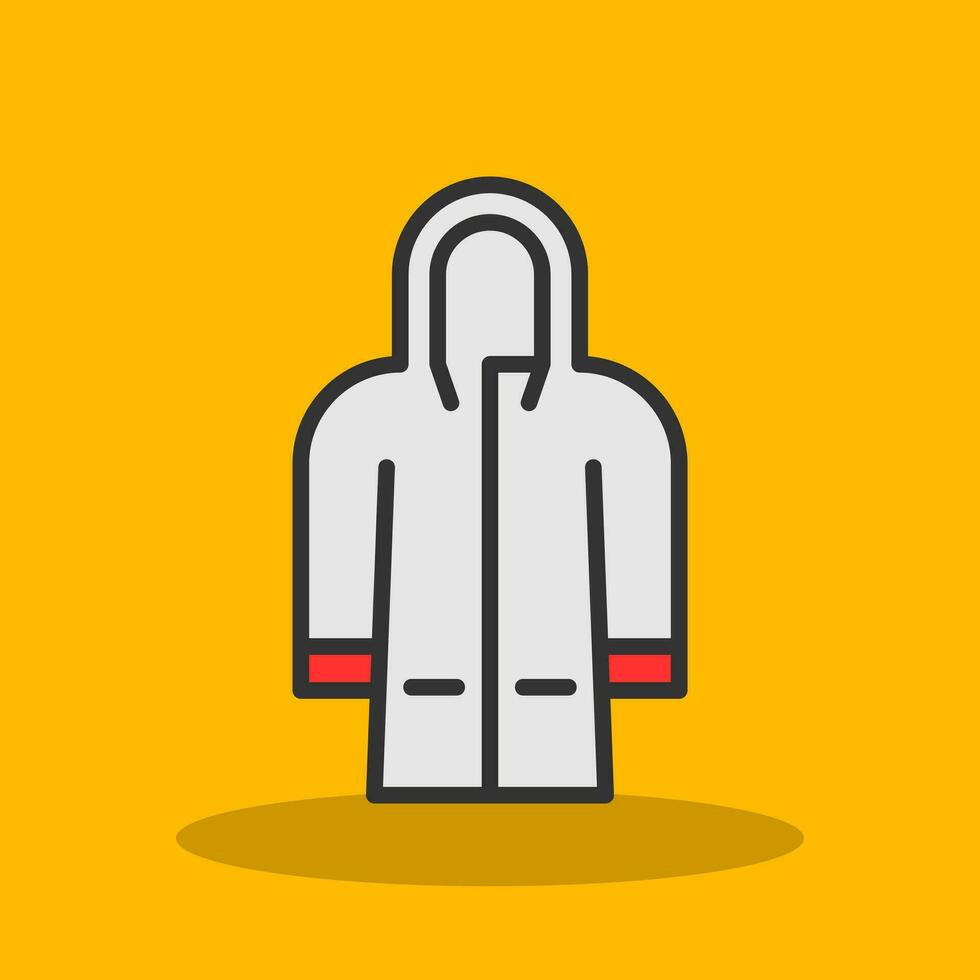 Raincoat Vector Icon Design