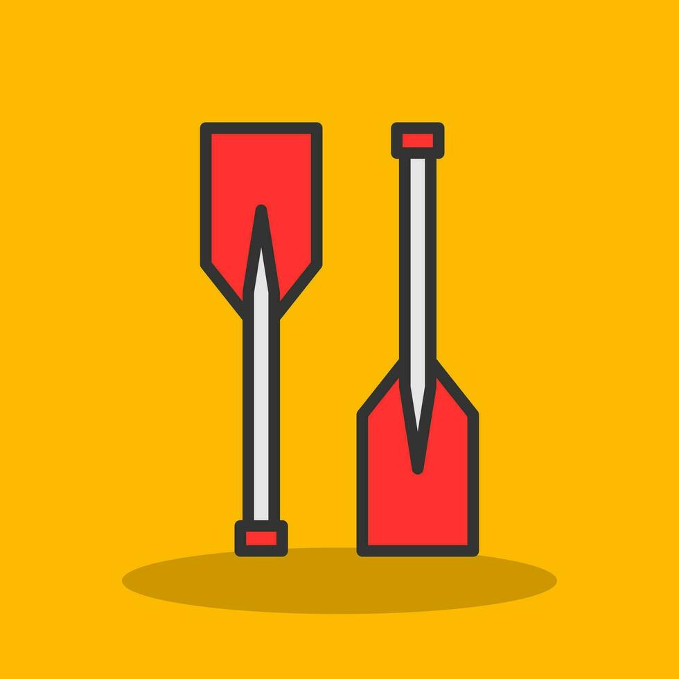 Oars Vector Icon Design