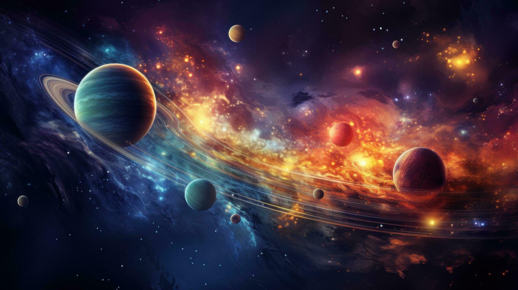 Planets in our solar system with vibrant colors 29732851 Stock Photo at ...