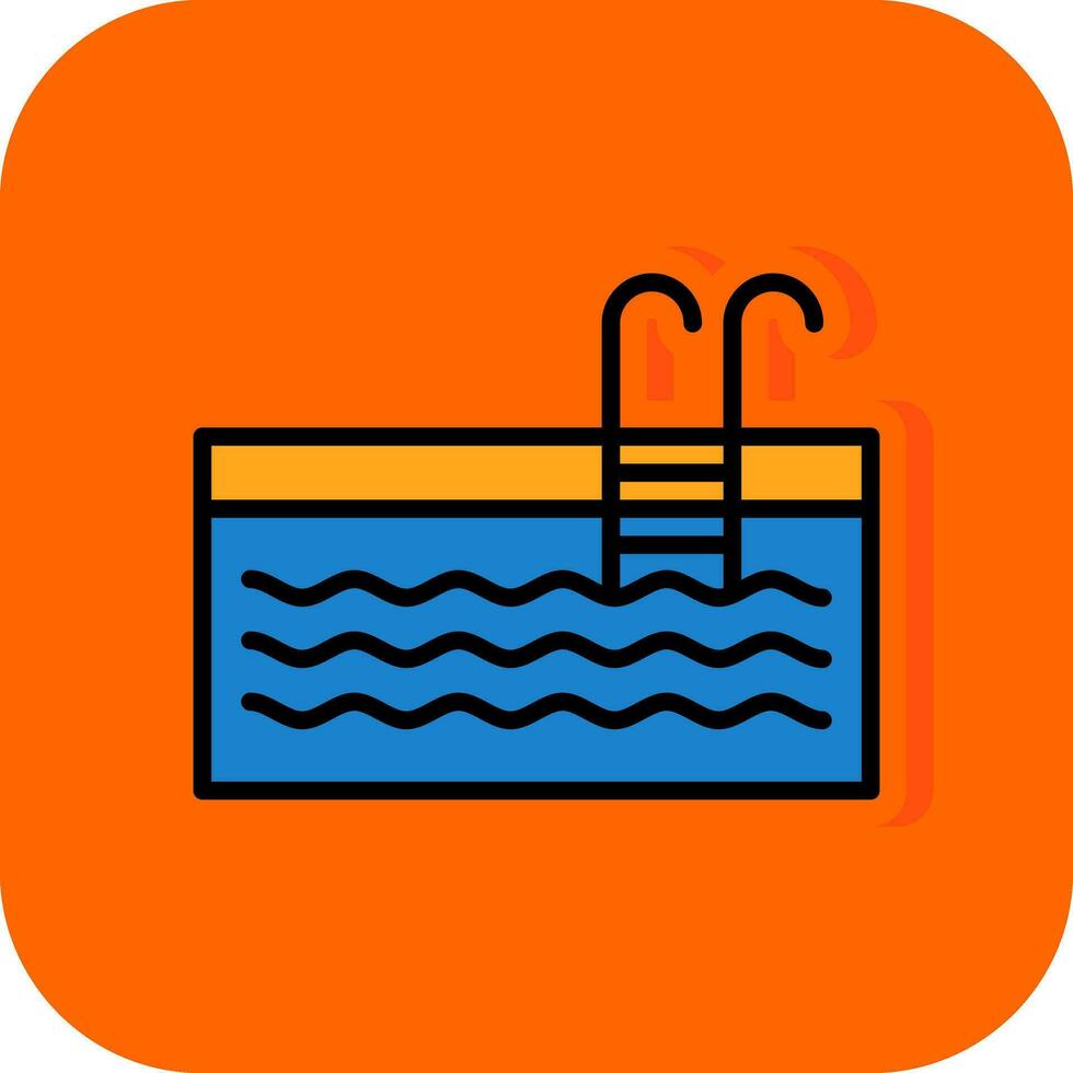 Swimming Pool Vector Icon Design