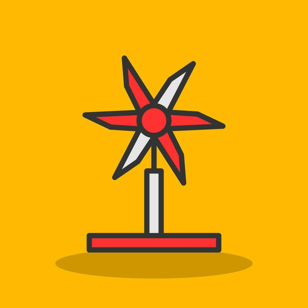 Wind Turbine Vector Icon Design