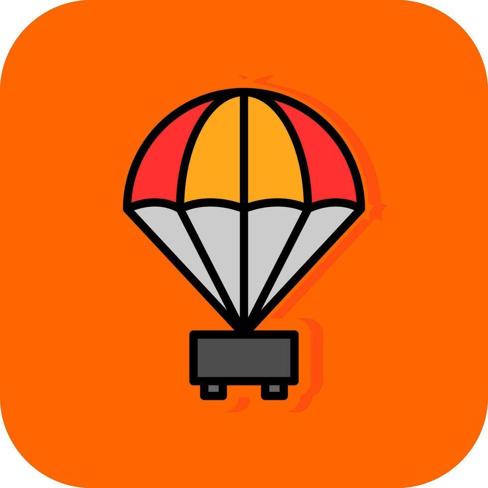 Parachute Vector Icon Design