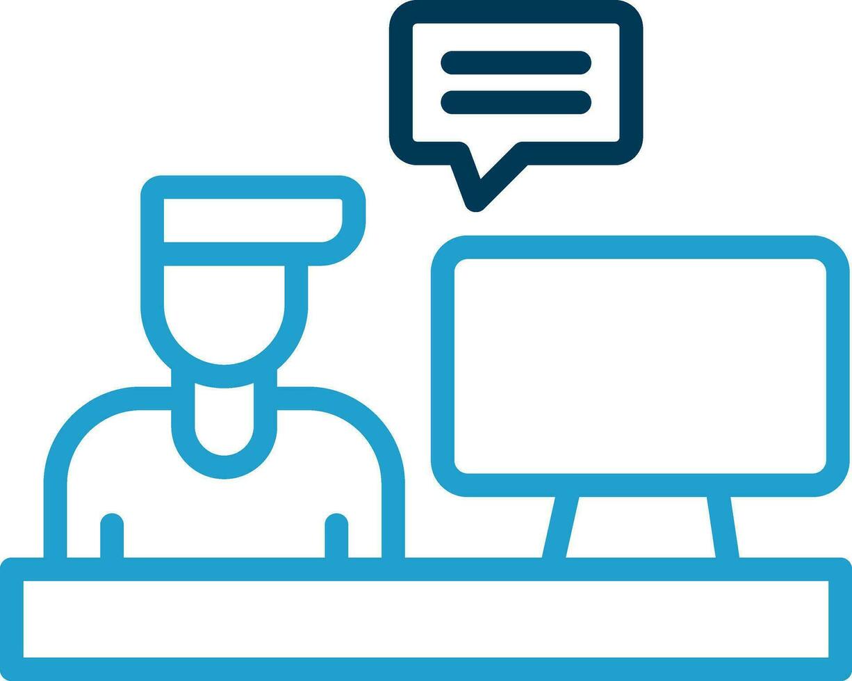 Blogger Vector Icon Design