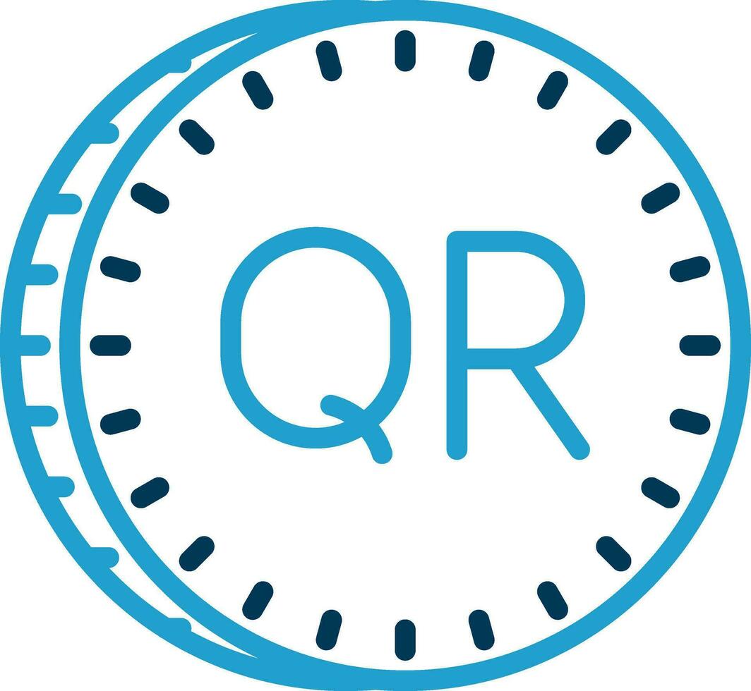 Qatari riyal Vector Icon Design