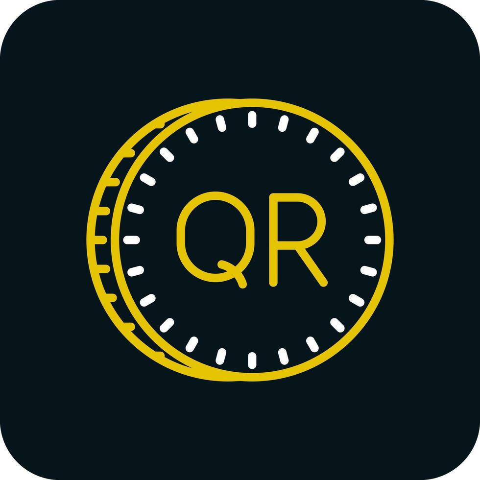 Qatari riyal Vector Icon Design