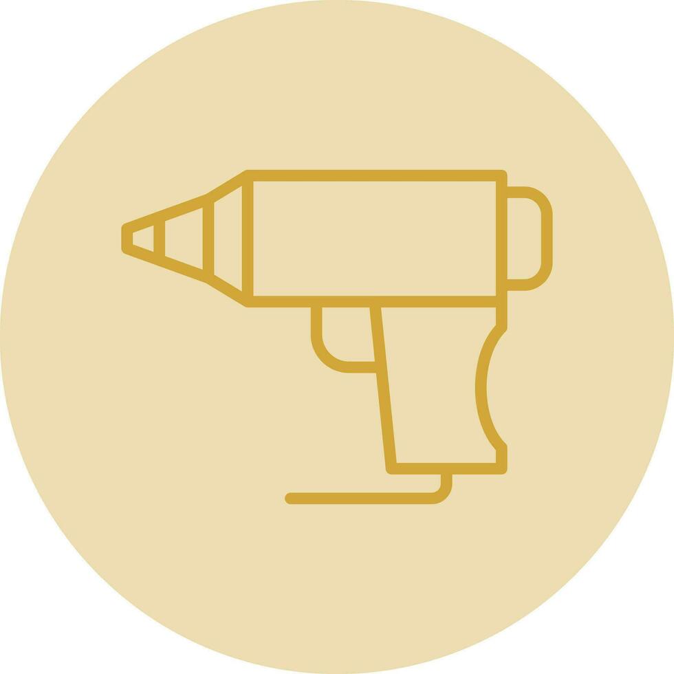 Hot Glue Gun Vector Icon Design