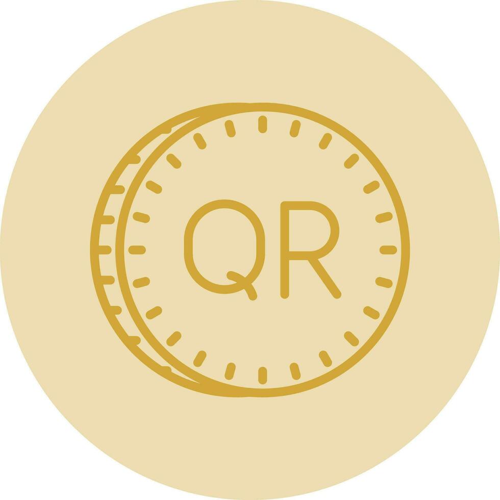 Qatari riyal Vector Icon Design